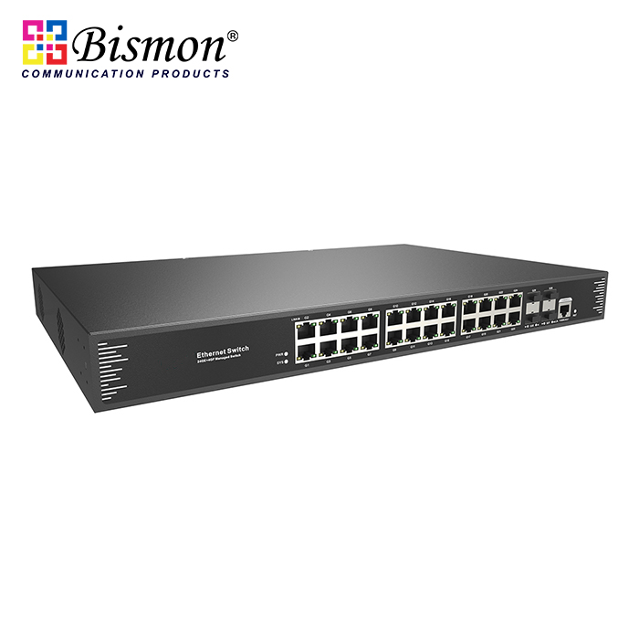 24-RJ45 10/10/1000 and 4-SFP Slots Uplink L2 managed